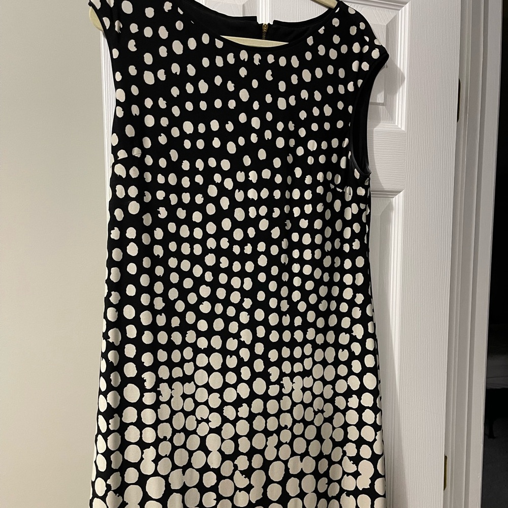 Black and white polka dot dress